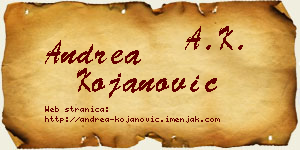 Andrea Kojanović vizit kartica